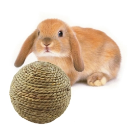 Bola de cuerda de hierba para conejos