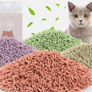 Arena para gatos ecológica biodegradable vegetal, juguete higiene de para gatos