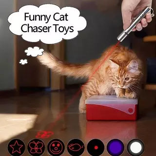 Puntero láser Multidiversión, juguete de cazar para gatos
