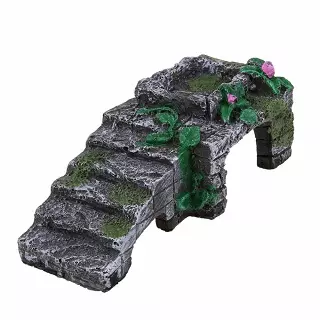 Plataforma escaleras de piedra antiguas, juguete decoración del terrario de para lagartos