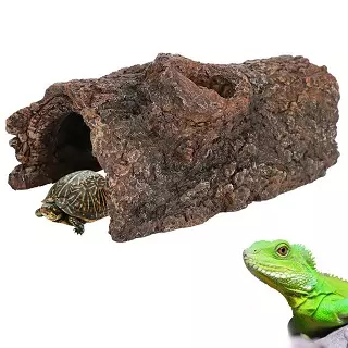 Tronco cueva para terrarios, juguete decoración del terrario de para lagartos