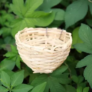 Nido de bambú Handmade Bowl, juguete nidos de para pajaros