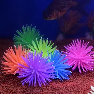 Anémona de silicona, juguete decoración del acuario de para peces
