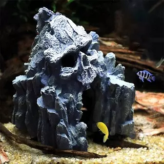 Cueva Mournful Skull, juguete decoración del acuario de para peces